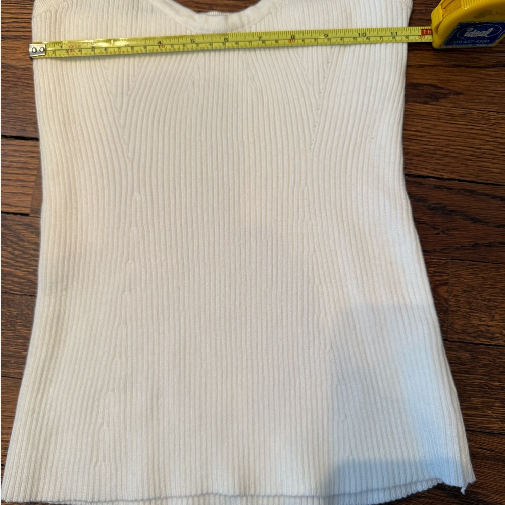 White Strapless Ribbed Top - Picture 3 of 8
